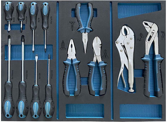 Bormann Pro BWR7600SET Εργαλειοφόρος με 6 Συρτάρια και 120 Εργαλεία