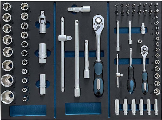 Bormann Pro BWR7600SET Εργαλειοφόρος με 6 Συρτάρια και 120 Εργαλεία
