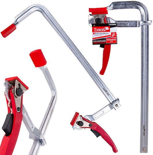 F-type Carpentry Clamp Ratchet 300 X 100 Mm Tvardy T00586