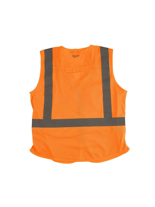 Milwaukee Arbeitsweste mit reflektierenden Bändern Orange Baustelle