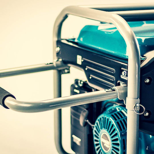 Bormann Pro BGB6000 Generators Benzin mit Kickstart, Rädern und maximaler Leistung 6.6kVA