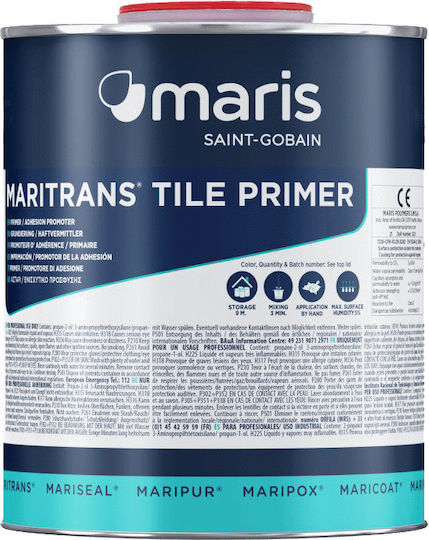Maris Polymers Maritrans Tile Primer Pad pentru piscina Îmbunătățitor de aderență pentru substraturi din ceramică și sticlă Potrivit pentru Sticlă 1kg