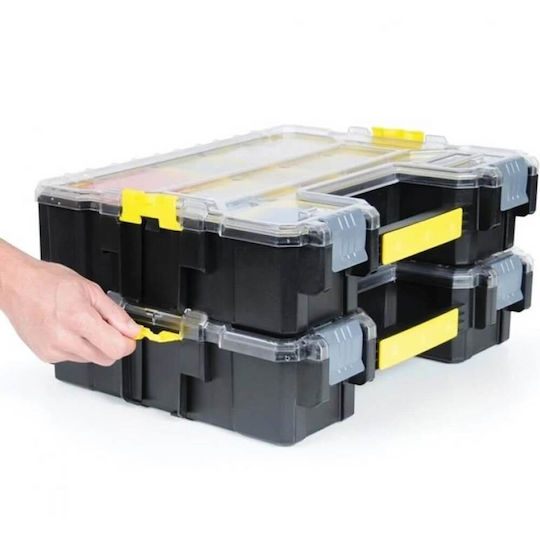 Stanley Fatmax Organizatoare pentru Compartimentul de Unelte 10 Locuri cu Cutii Detașabile Galbene 44.6x35.7x11.6cm. 2buc