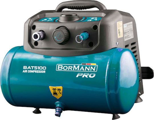 Bormann Pro BAT5100 Single-Phase Air Compressors 97dB with Power 1.5hp and Airtank 6lt 035541