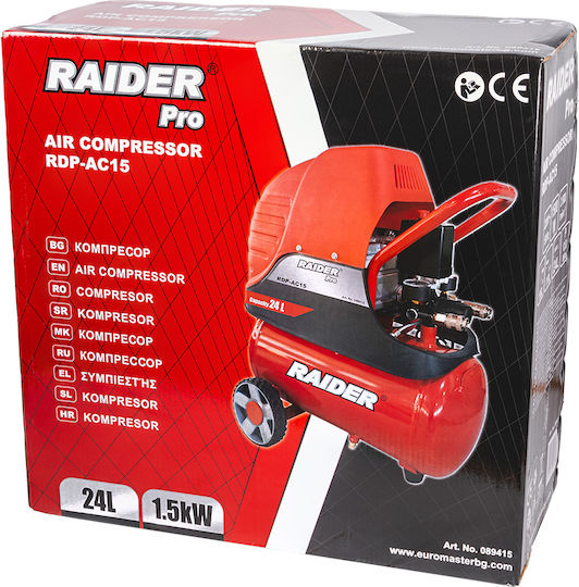 Compresor de aer Raider 24l 1.5kw Rdp-ac15