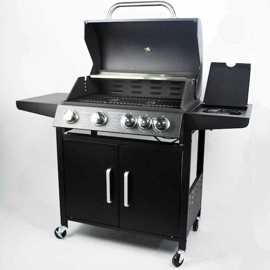 Bormann Elite BBQ4100 Gas Grill with 4 pcs 14.4kW and Side Burner