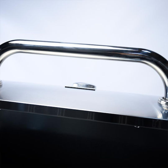 Bormann Elite BBQ5050 Ψησταριά Υγραερίου Μαντεμένιας Σχάρας 69x45εκ. με 4 Εστίες 14.4kW και Πλαϊνό Μάτι 2.7kW