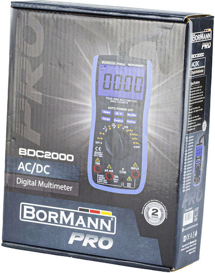 Bormann Pro BDC2000 600V Digitales Multimeter mit AC / DC / Widerstand / Kapazität / Temperaturmessung