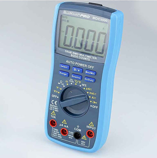 Bormann Pro BDC2000 600V Digitales Multimeter mit AC / DC / Widerstand / Kapazität / Temperaturmessung
