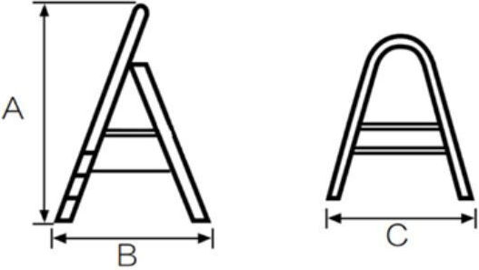 Bormann Step Ladder Iron 2 Steps 26cm
