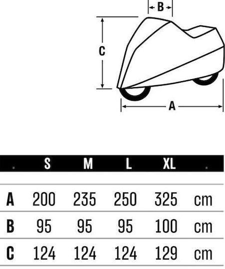 Held Waterproof Motorcycle Cover L235xW95xH124cm