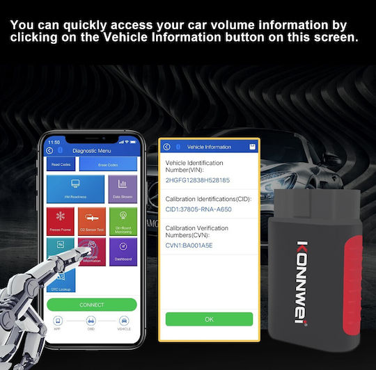 Διαγνωστικό Αυτοκινήτου OBD 2 με Bluetooth