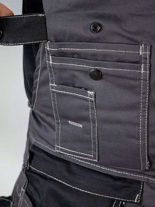 Bormann Pro Milano Work Coveralls Dungarees Cotton Gray