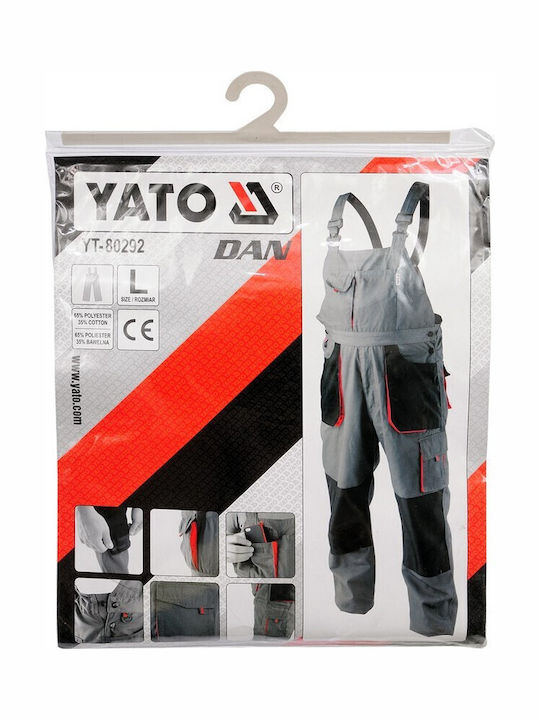 Yato Arbeitsanzug Latzhosen Baumwolle Gray