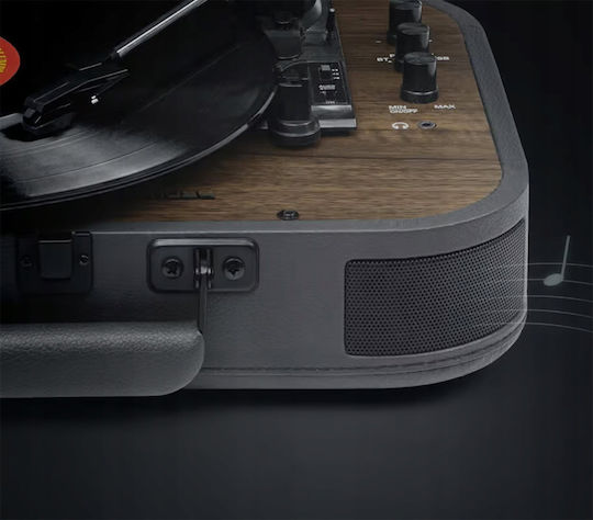 Muse Βαλιτσάκι Πικάπ με Belt Drive, Προενίσχυση και Ενσωματωμένα Ηχεία Μαύρο