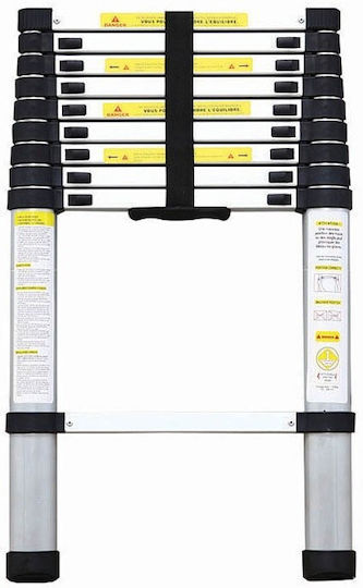 Bormann Telescopic Ladder Aluminum 10 of Steps with Maximum Height 3.2m BHL7010 022770