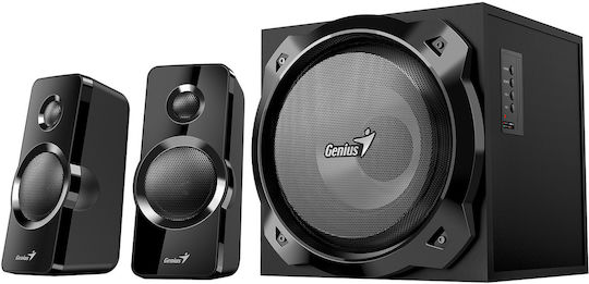Genius 31730050401 Ασύρματα Ηχεία Υπολογιστή 2.1 με Bluetooth και Ισχύ 50W σε Μαύρο Χρώμα
