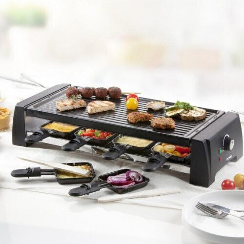 Domo Tabletop Electric Grill Ribbed Plate 1200W with Adjustable Thermostat