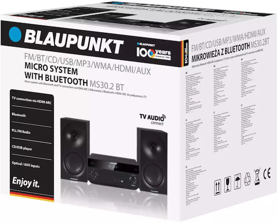 Blaupunkt Ηχοσύστημα 2.0 50W με CD Player, WiFi και Bluetooth Μαύρο
