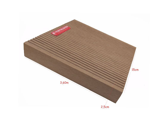 Dedron Umzäunung Deck für den Garten Teakholz aus WPC 360x15x2.5cm 1Stück