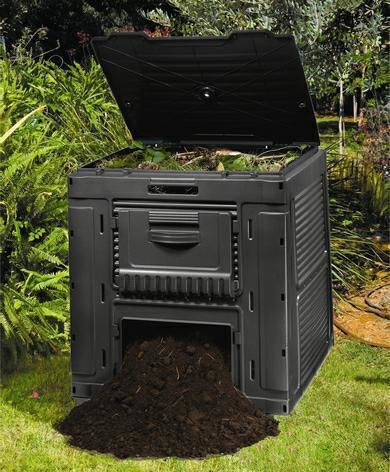 Compost Bin E-composter Base 470l Black