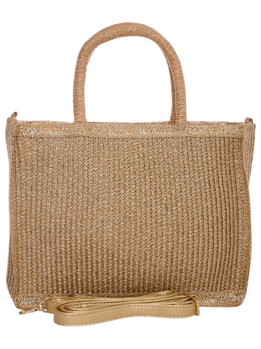 Straw Straw Women's Bag Shoulder Gold