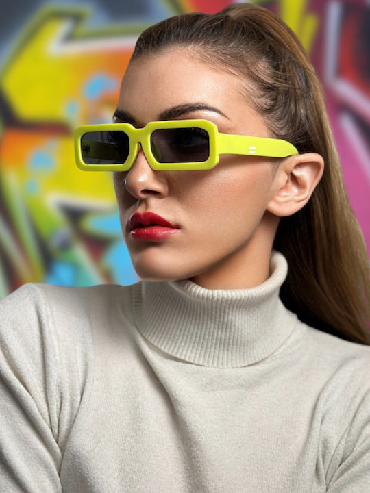 SeeVision Унисекс Слънчеви Очила с Жълта Пластмасова Рамка и Жълти Стъкла