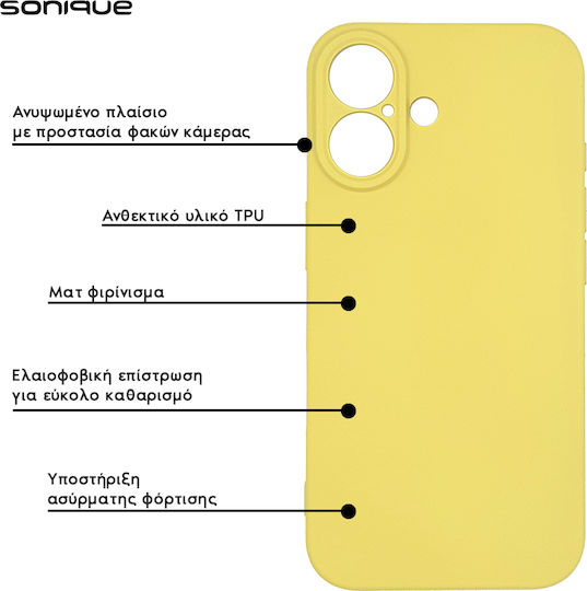 Sonique Liquid Umschlag Rückseite Silikon Gelb (iPhone 11 Pro)