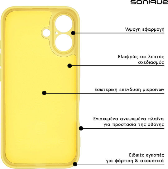 Sonique Liquid Umschlag Rückseite Silikon Gelb (iPhone 11 Pro)