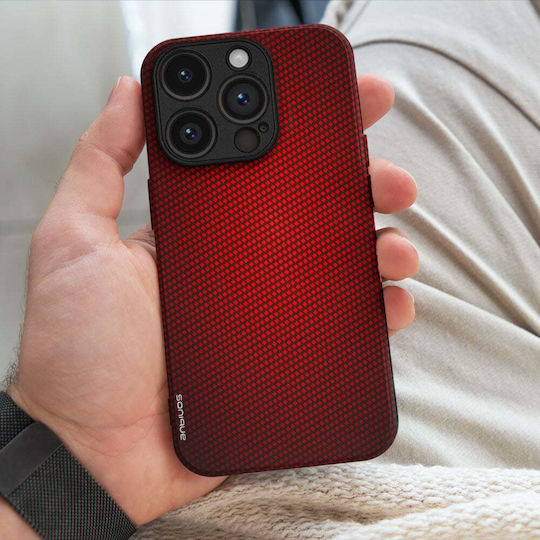 Husă Sonique Carbon Series pentru Vivo Y74s Vivo Y76 5G Roșu