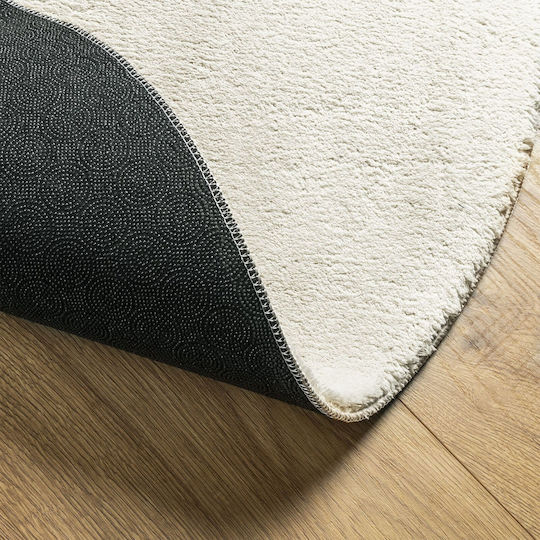 vidaXL Teppich Außenbereich Rechteckig Wolle Cream