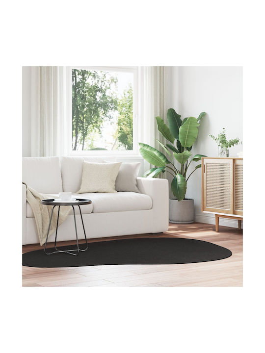 vidaXL Anti-slip Rug Outdoor Rectangular Black