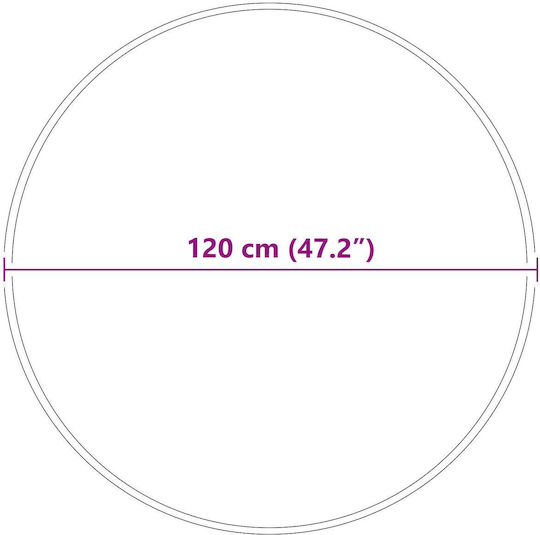 vidaXL Anti-slip Rug Outdoor Round Brown