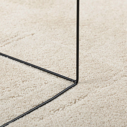 vidaXL Teppich Außenbereich Rechteckig Wolle Beige
