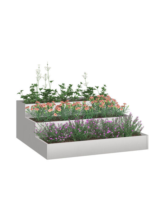 vidaXL Topf Metallisch 90x90x35cm.