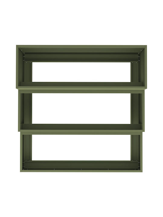 vidaXL Garten Topf Metallisch Olive Green 90x90x35cm.