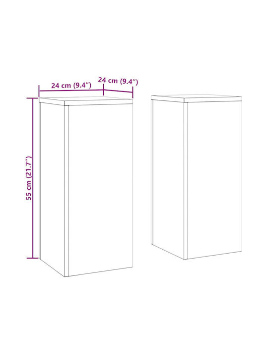 vidaXL Комплект 2 Саксии Galvanized Steel