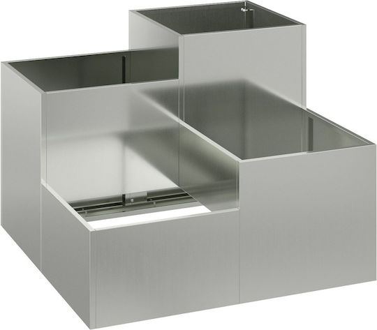 vidaXL Γλάστρα Μεταλλική Μπρούτζινη 80x80x60εκ.
