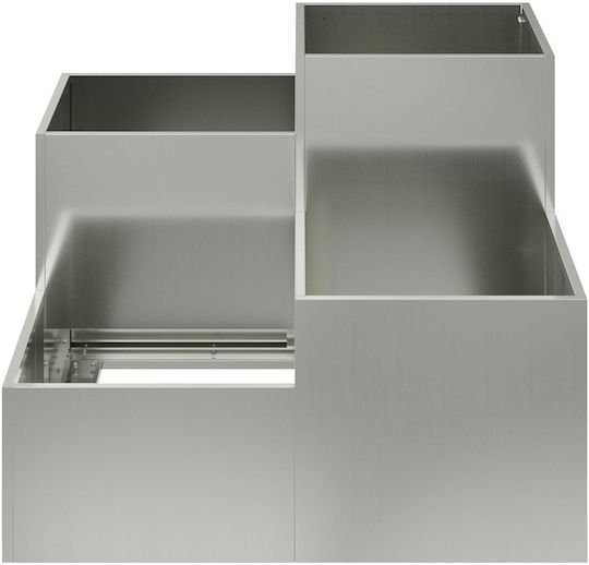 vidaXL Γλάστρα Μεταλλική Μπρούτζινη 80x80x60εκ.