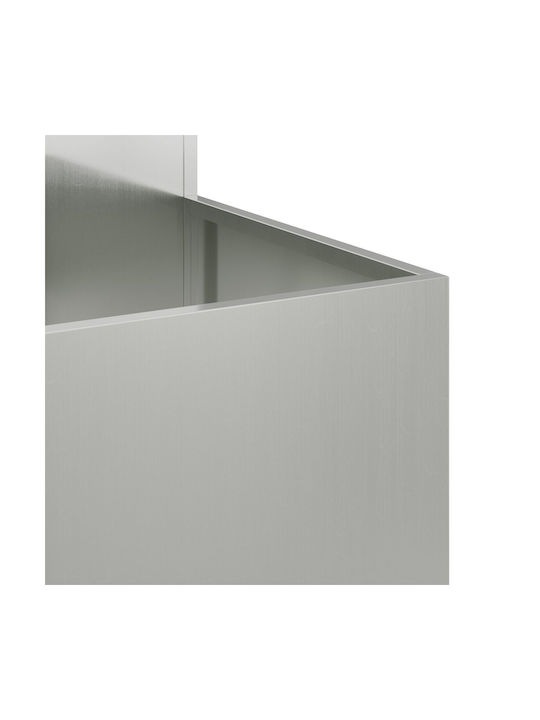 vidaXL Garden Pot Metallic 80x80x60cm.