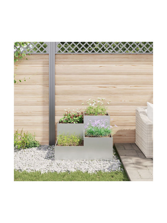 vidaXL Garden Pot Metallic 80x80x60cm.