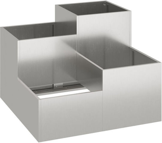 vidaXL Ghiveci De Flori Metalic Verde 100x100x60cm
