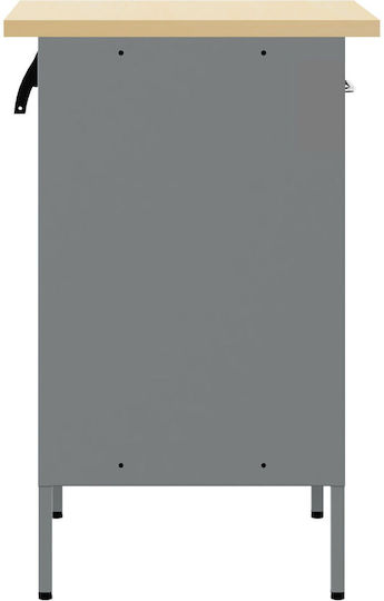 Vidaxl Arbeitsschrank Schwarz 50x55x84 cm Stahl