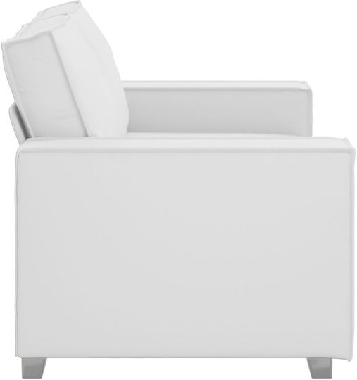 Doppelsitzer Sofa Künstliches Leder White 160x78x84cm