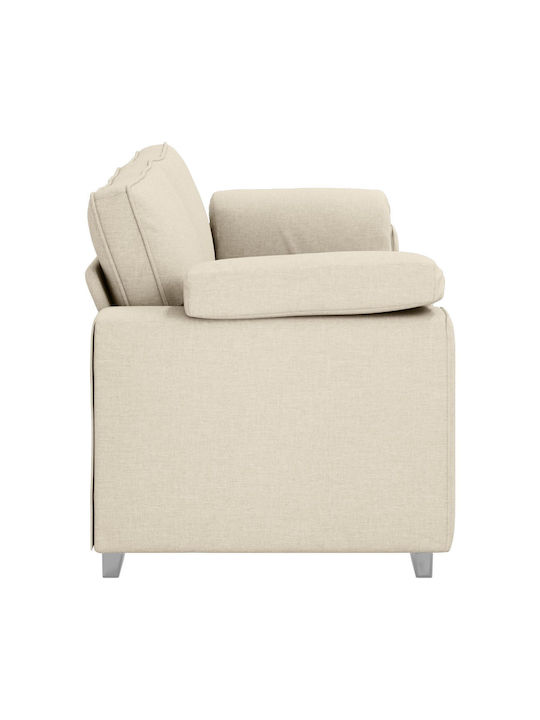 Three-Seater Couch Linen 219x77x82 cm