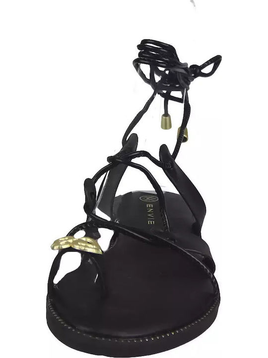 Women's Flat Sandals in Black Color
