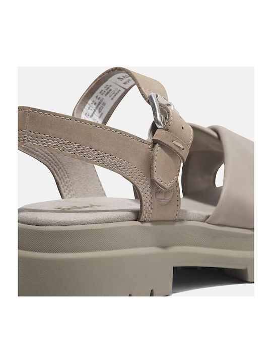 London Vibe Leather Sandals Green