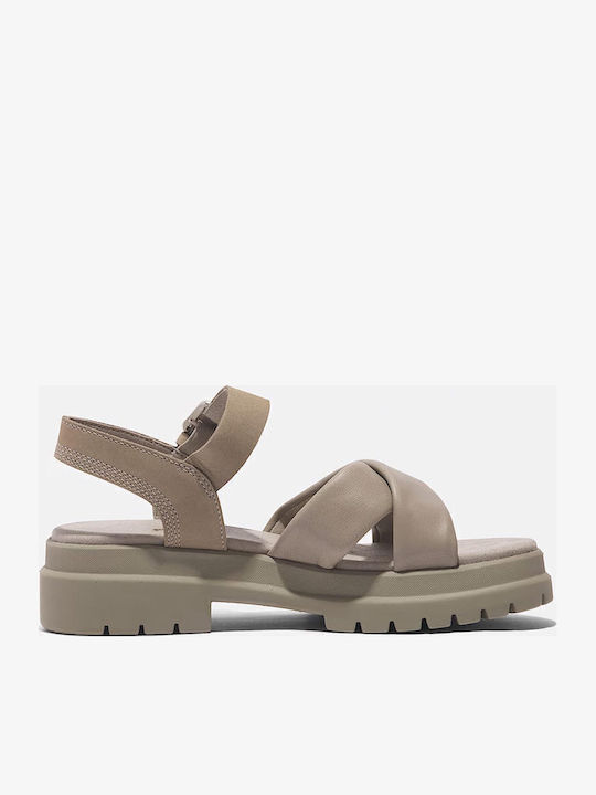 London Vibe Leather Sandals Green