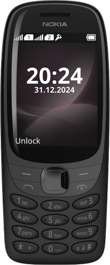 Nokia 6310 (2025) Две SIM карти Мобилен телефон с Бутони (Меню на английски език) Черен