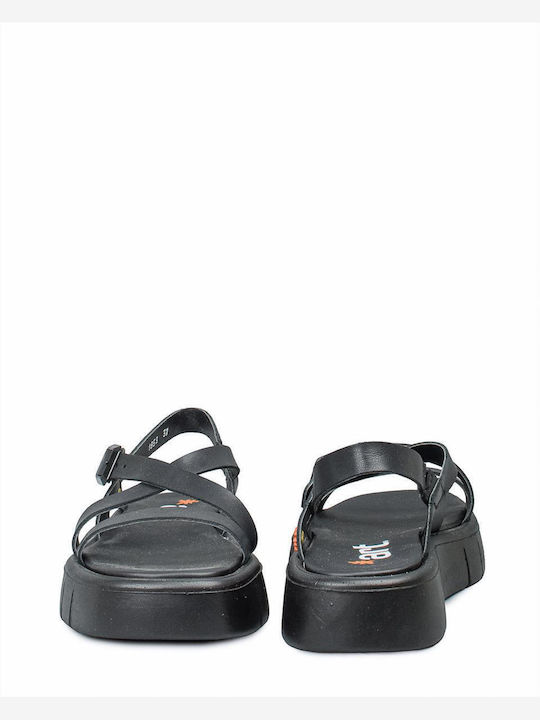 Women's Flat Sandals Flatforms in Black Color